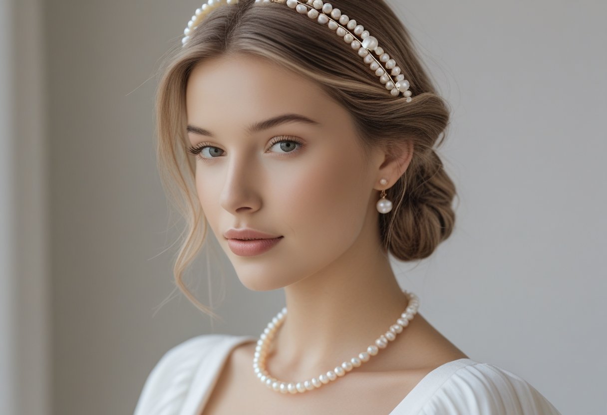 Sådan styler du perlehalskæder med håraccessories